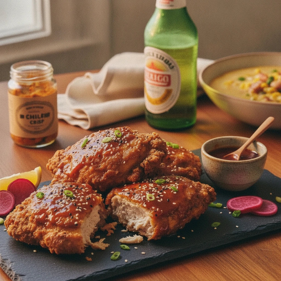 Korean-Glazed Buttermilk Fried Chicken