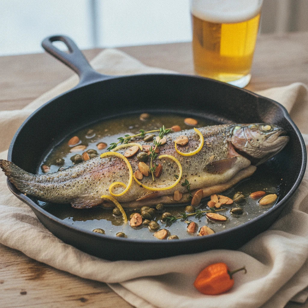 Park City brown-butter trout, cast iron
