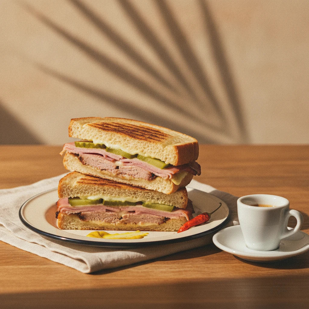 Wynwood morning cubano, mustard-butter, pressed